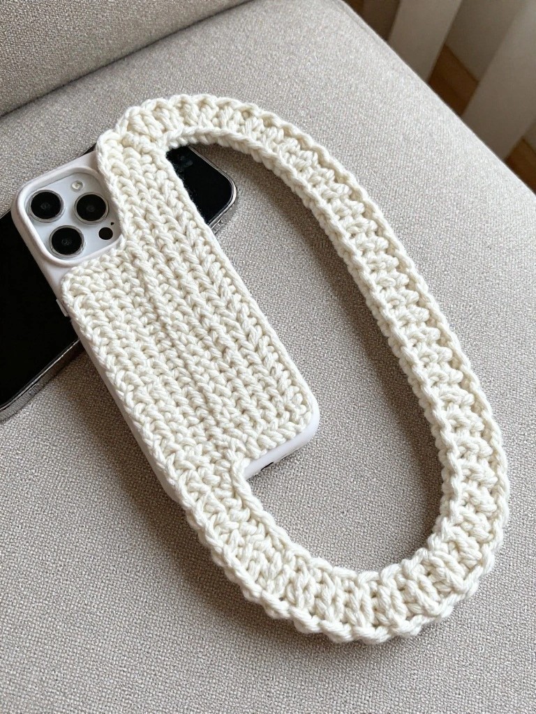 Crocheted Phone Sleeve with Strap