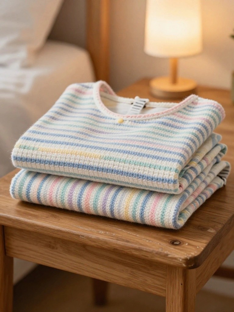 Pastel Striped Crochet Pullover Top