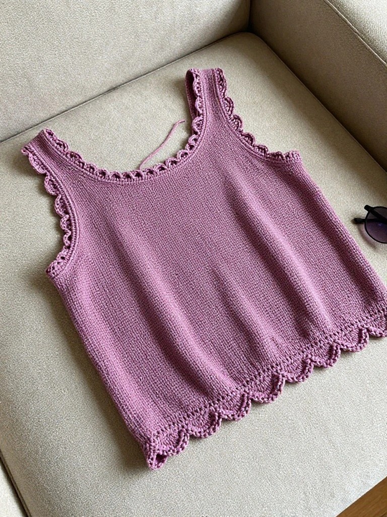 Scalloped Edge Tank Top