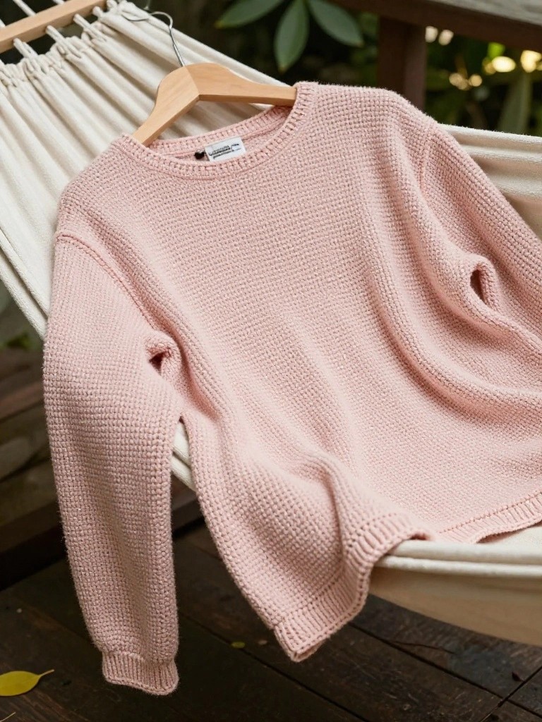 Textured Crewneck Pullover Top