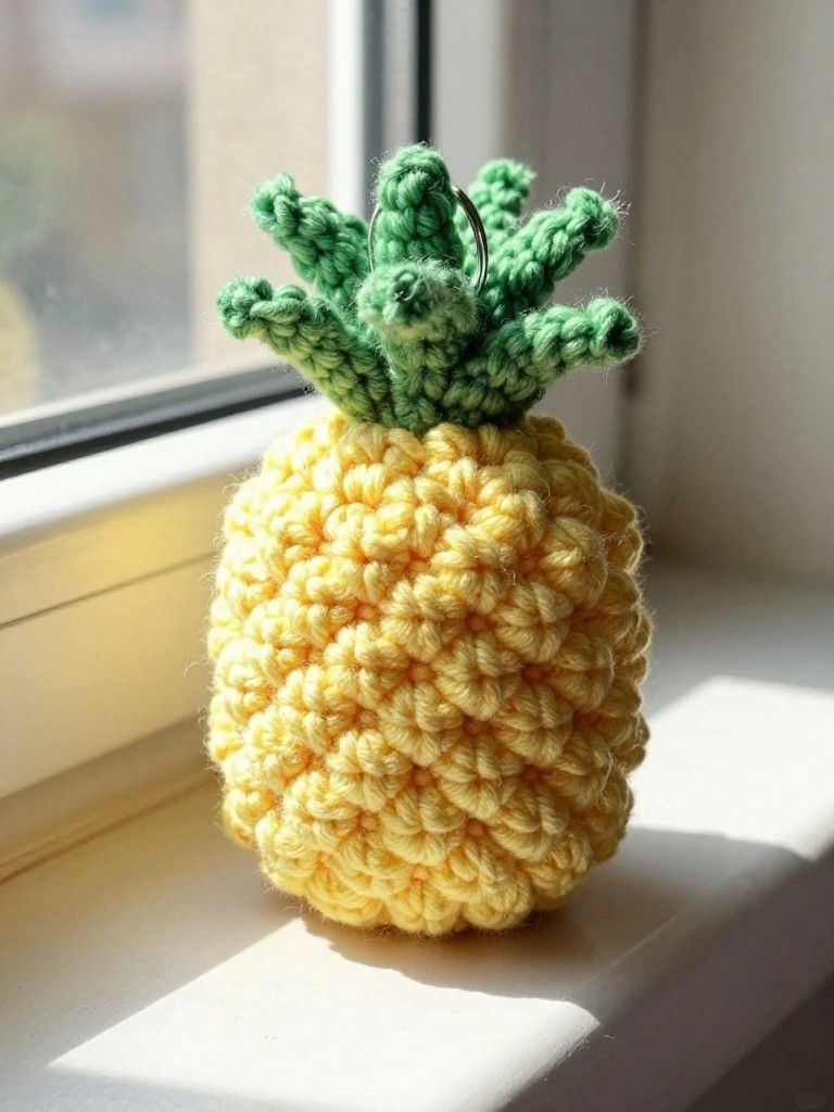 Pineapple Keychain Crochet Pattern