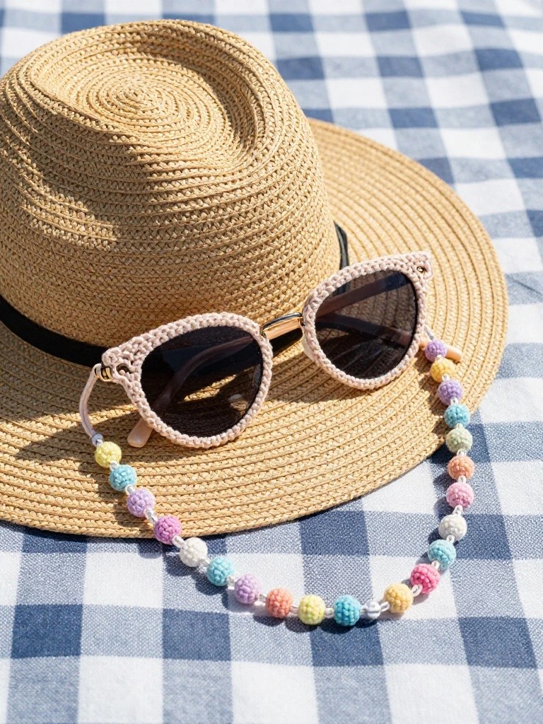 Crocheted Bead Chain for Sunglasses