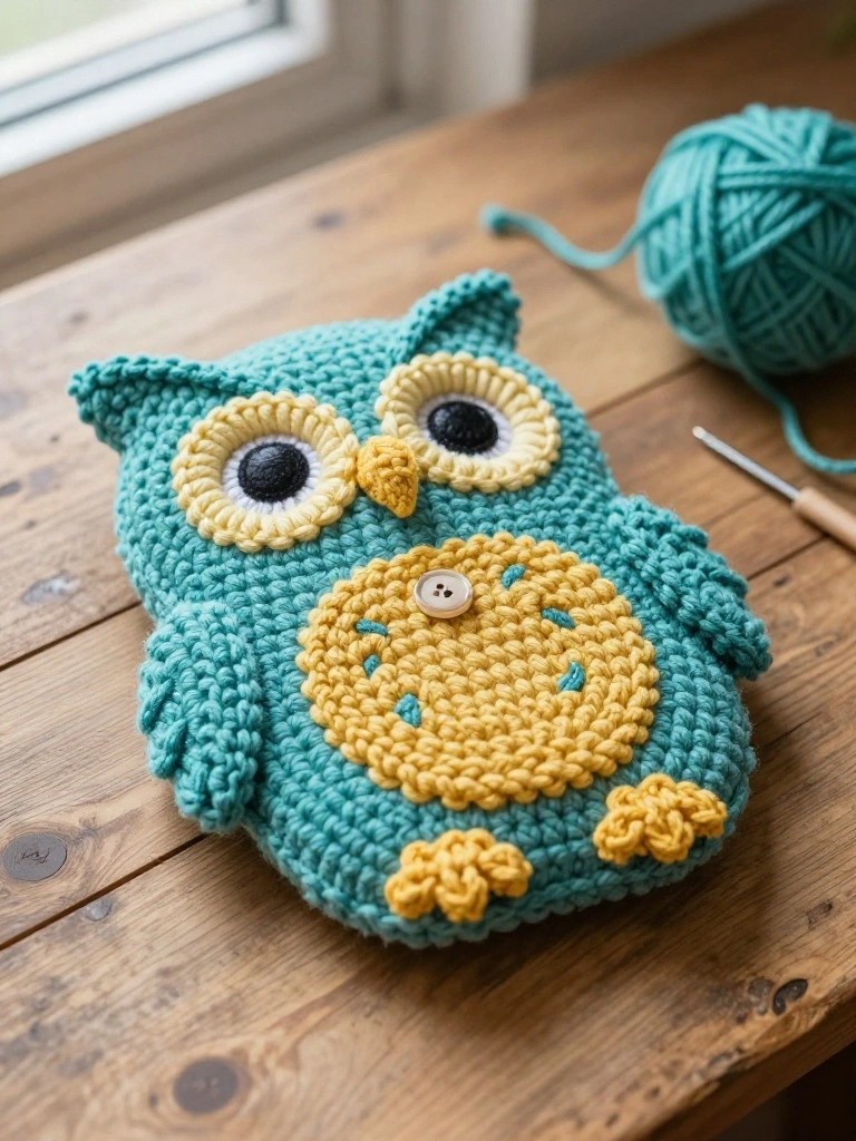 Crochet a Basic Owl Pouch for Small Storage