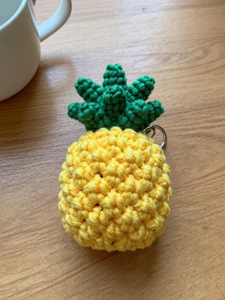 Crochet a Pineapple Keychain
