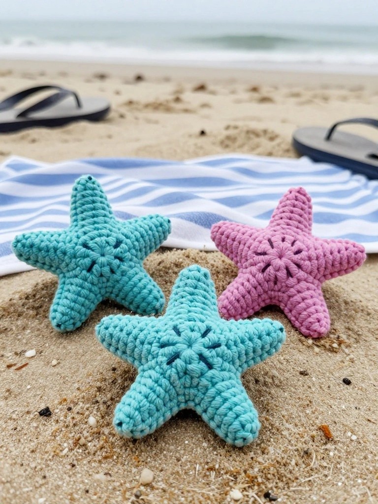 Crocheted Starfish for Summer Decor