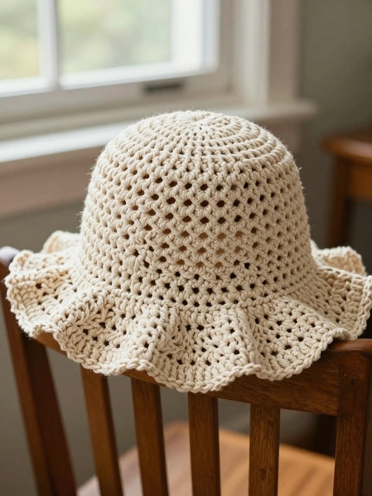 Lacy Openwork Sun Hat