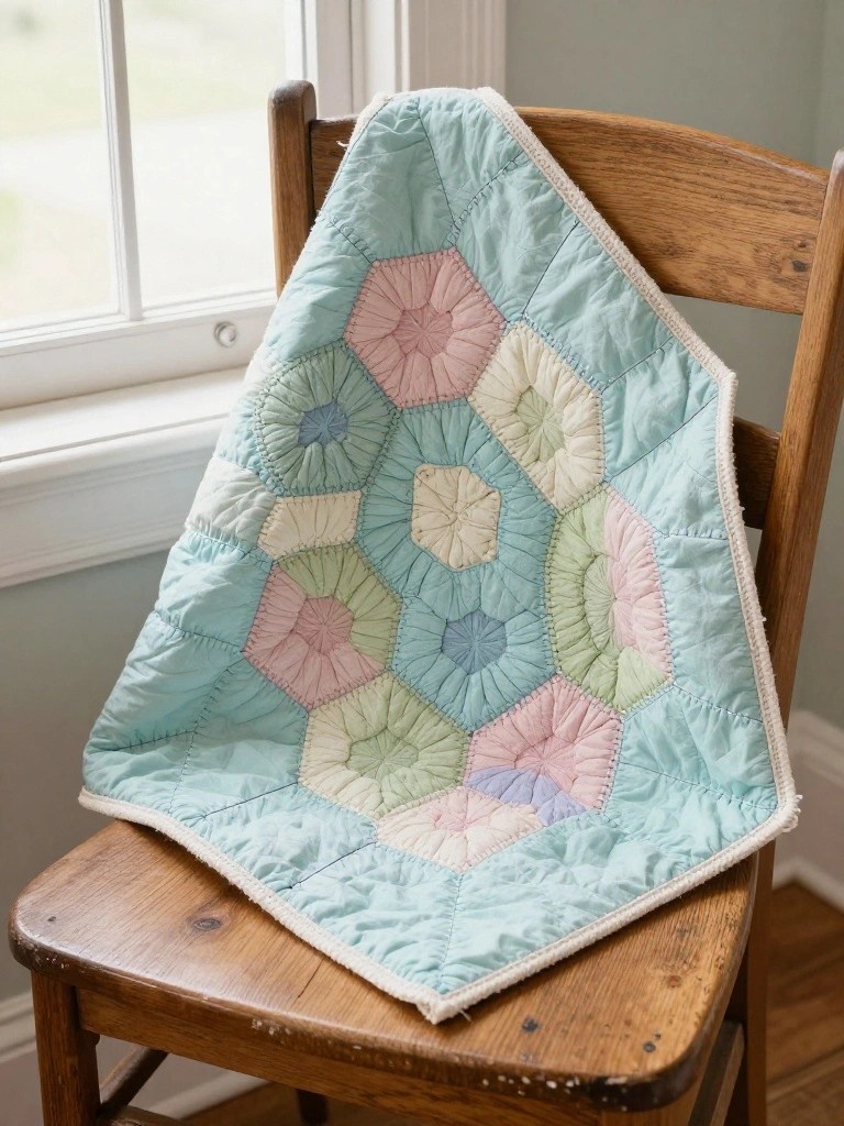 Pastel Hexagon Throw for Summer Evenings