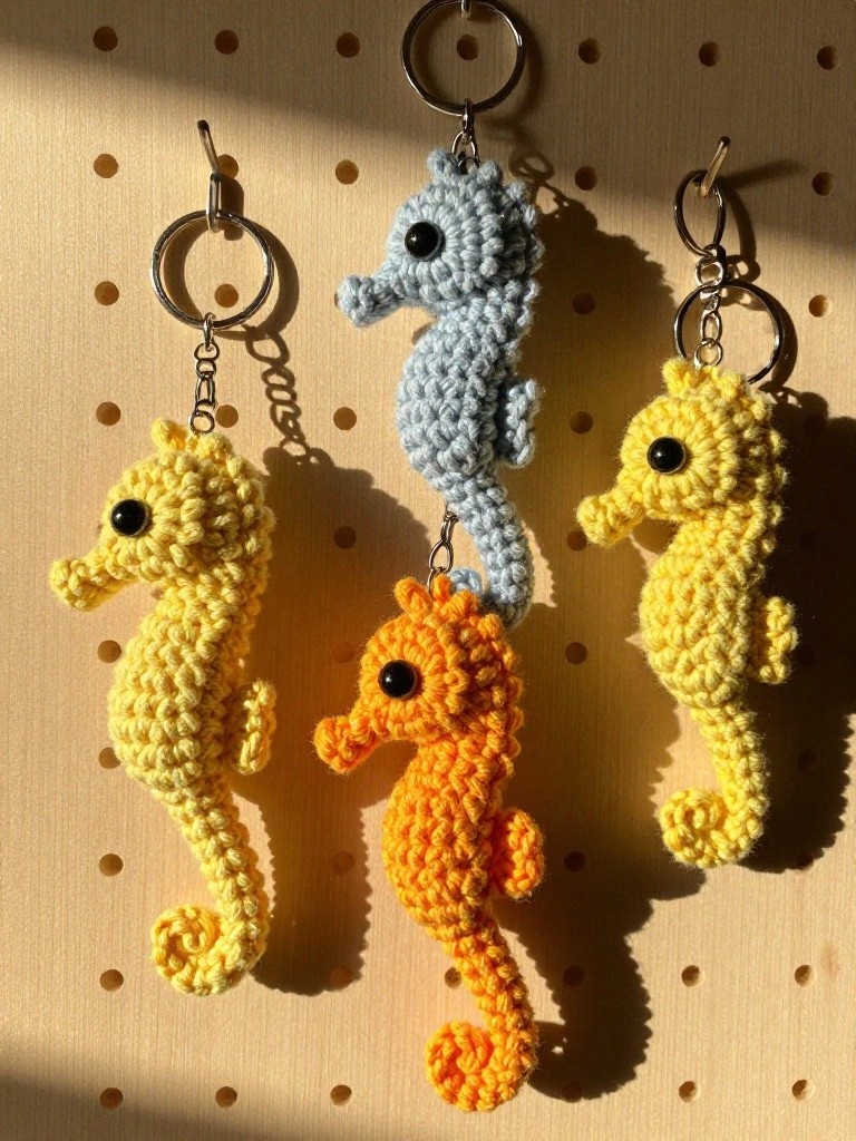 Seahorse Keychains for Bags and Pockets