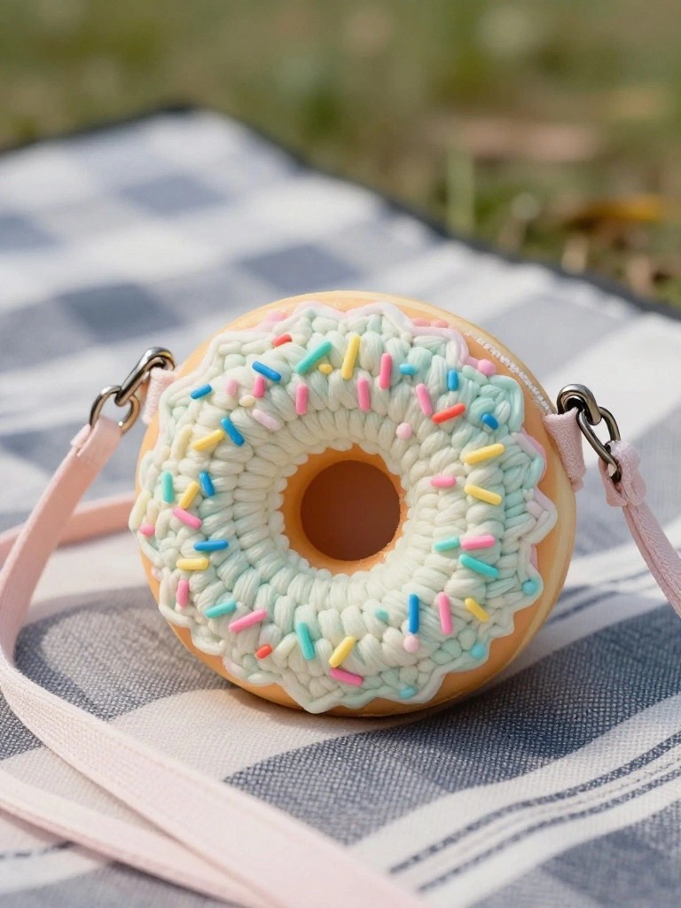 Donut Shaped Pouch With Sprinkles