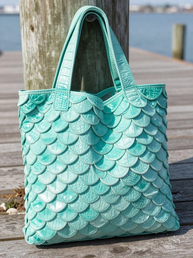 Overlapping Scale Tote Bag