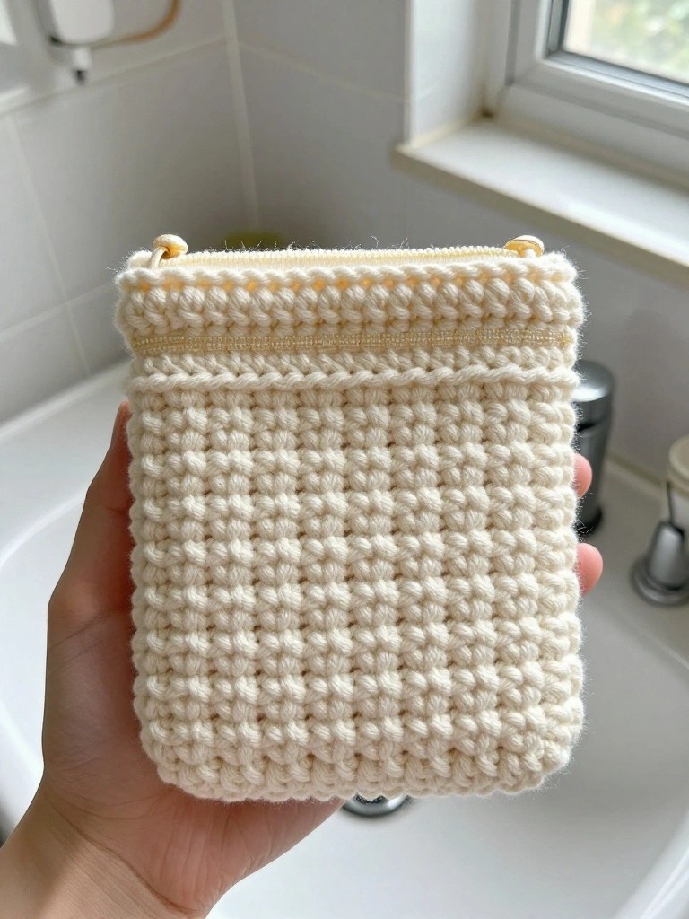 Textured Zipper Pouch for Beach Essentials