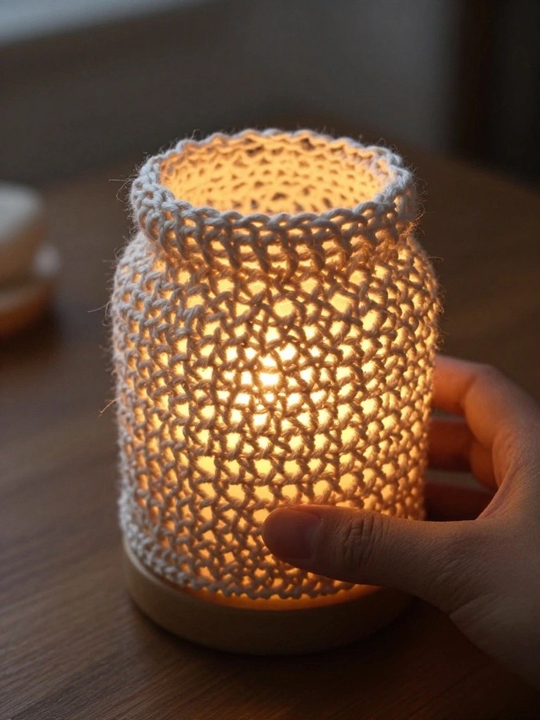 Crochet a Mesh Lantern Cover