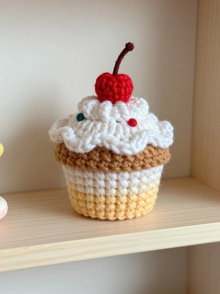 Crochet Cupcake Plush