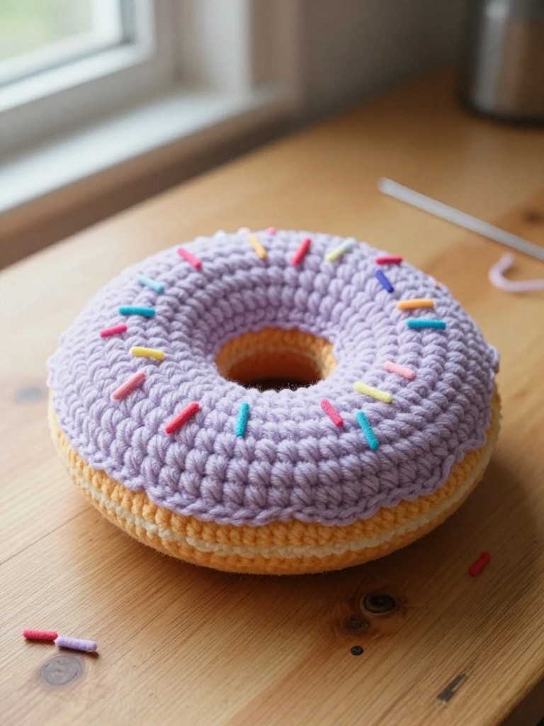 Crochet Donut Pillow