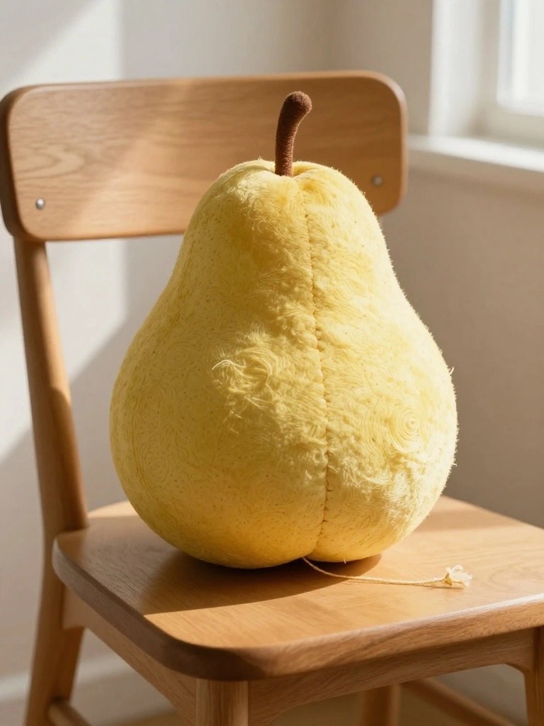 Crochet Pear Plush for Simple Decor