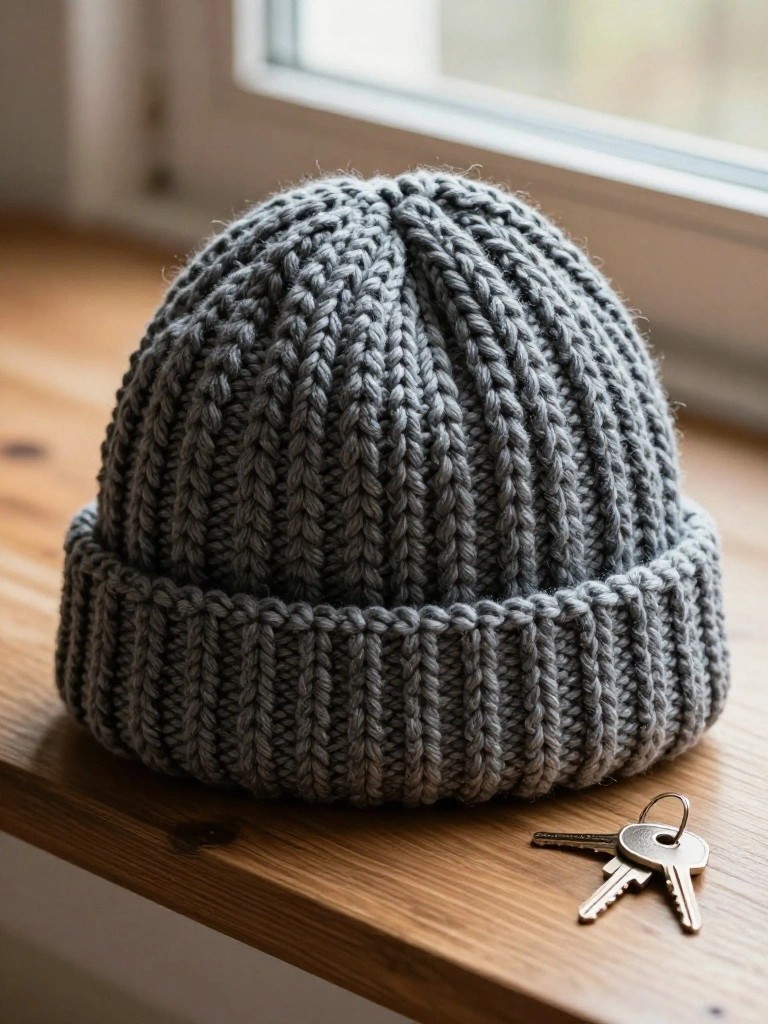 Ribbed Crochet Beanie