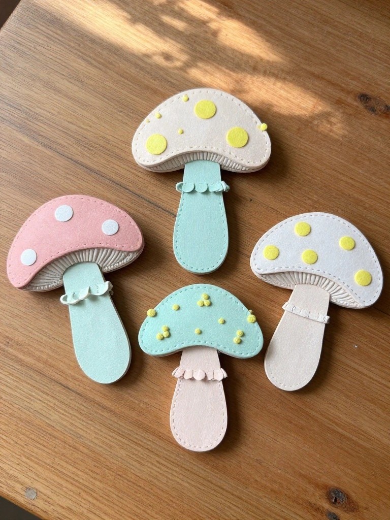 Mushroom Appliques for Quick Scrap Projects