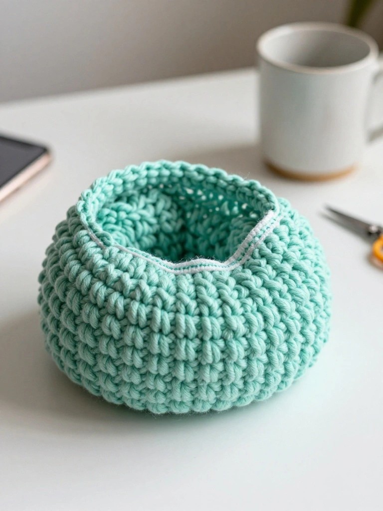 Textured Mini Basket for Scrap Storage