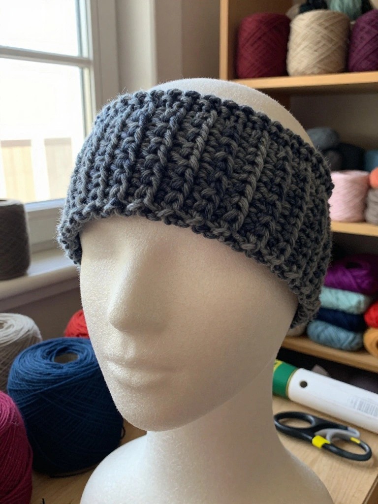 Textured Crochet Ear Warmer