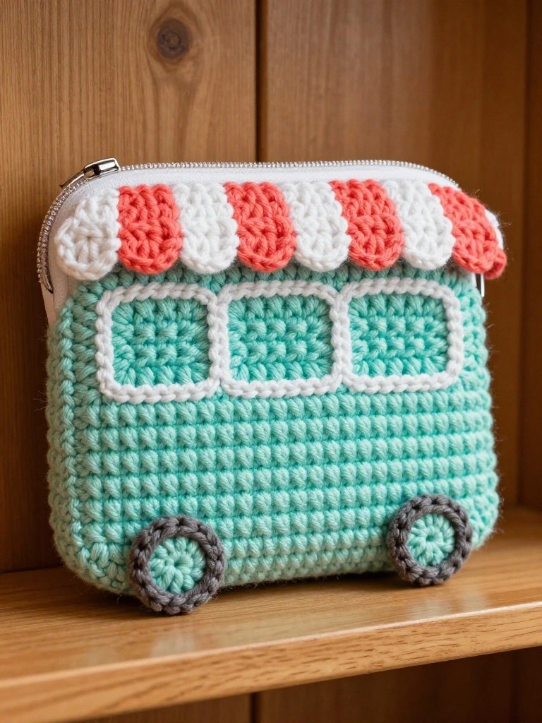 Camper Van Zipper Pouch