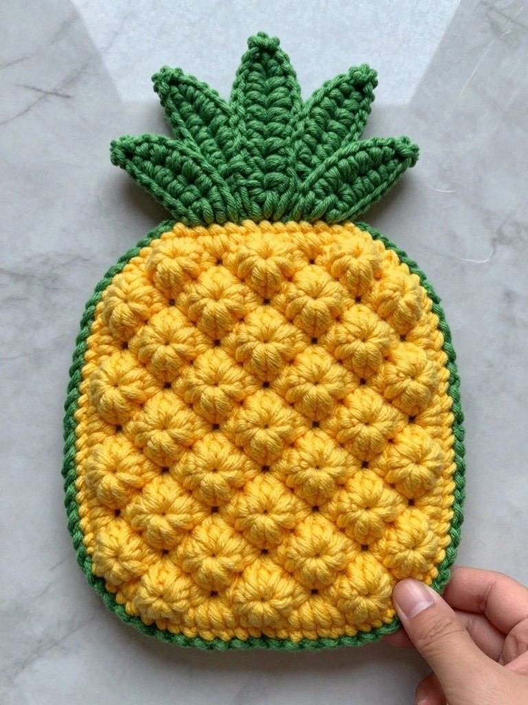 Pineapple Crochet Hot Pad