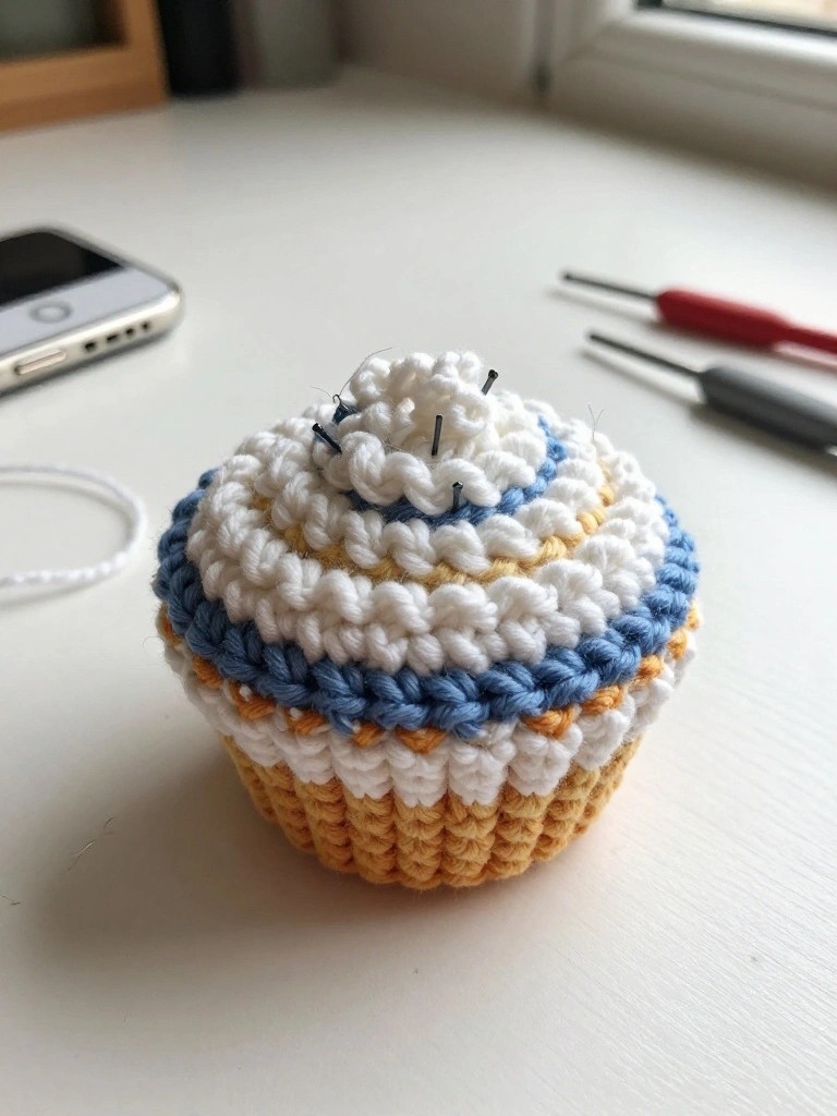 Crochet Cupcake Pincushion