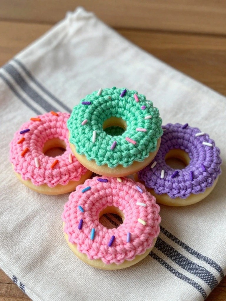 Crochet Donut Covers for Everyday Items