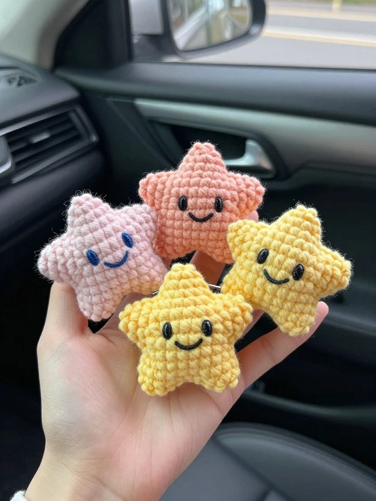 Crochet Star Bag Charms
