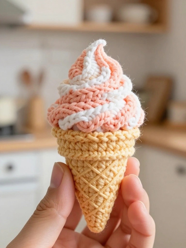 Crochet Ice Cream Cone Amigurumi