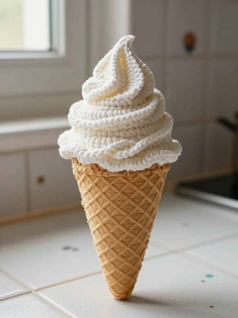 Crocheted Ice Cream Cone