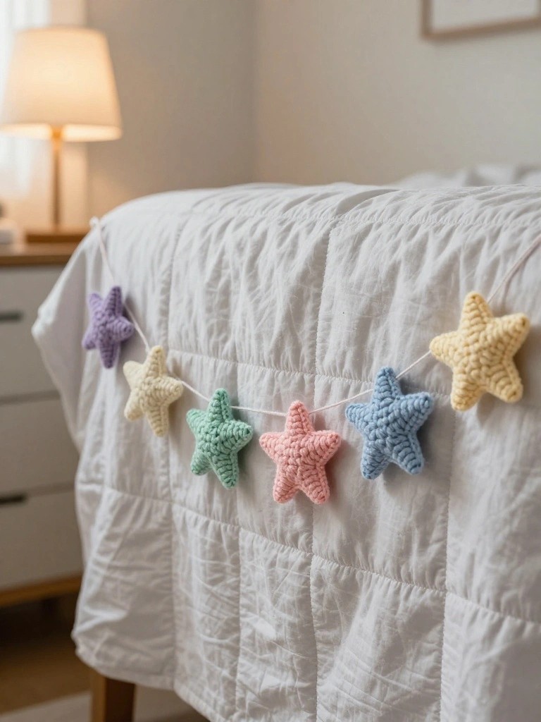 Crocheted Star Garland